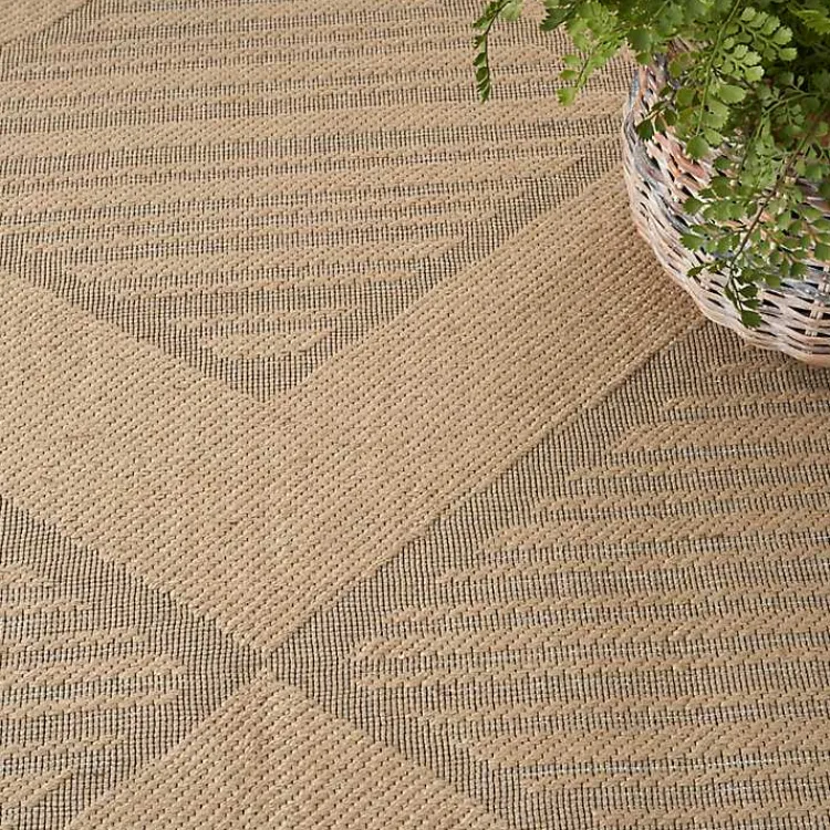 Area Rugs-Kirklands Home Natural Jute Woven Diamond Area Rug, 5x7