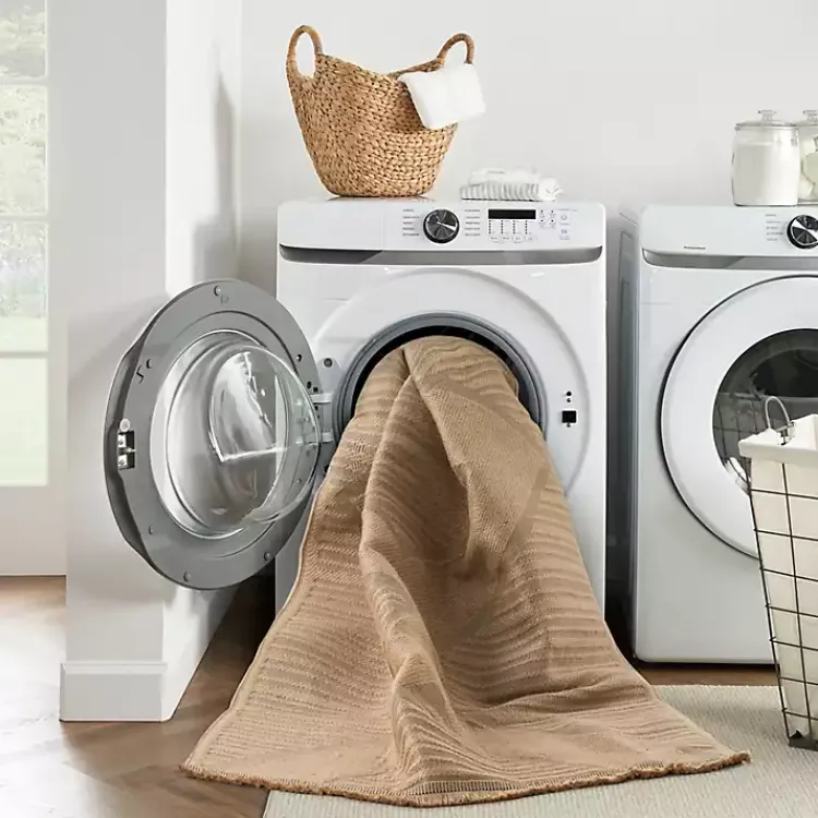 Area Rugs-Kirklands Home Natural Jute Woven Diamond Area Rug, 5x7