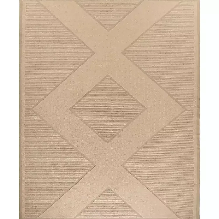 Area Rugs-Kirklands Home Natural Jute Woven Diamond Area Rug, 7x9