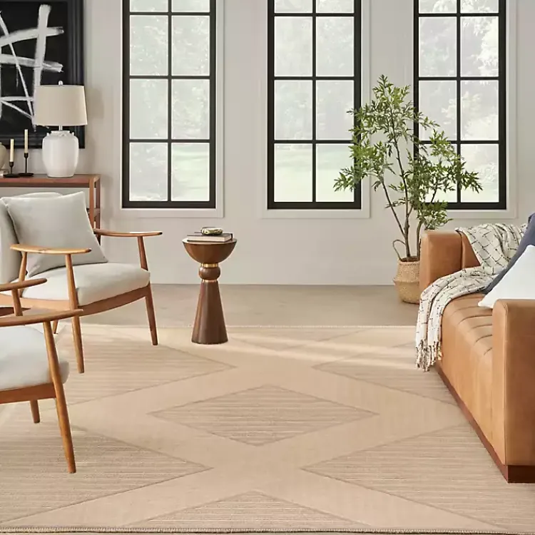 Area Rugs-Kirklands Home Natural Jute Woven Diamond Area Rug, 7x9