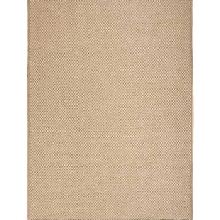 Area Rugs-Kirklands Home Natural Jute Solid Woven Area Rug, 3x5 Tan