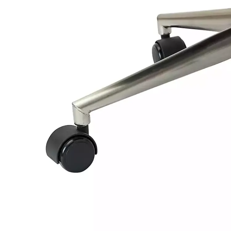 Office Furniture-Kirklands Home Camel Tufted Faux Leather Swivel Office Chair Tan