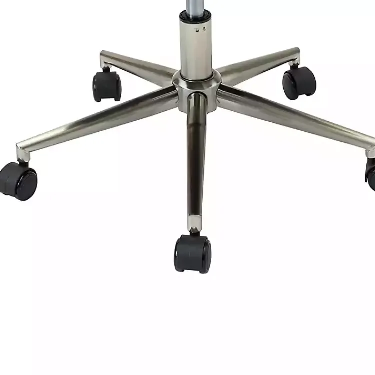 Office Furniture-Kirklands Home Navy Tufted Faux Leather Swivel Office Chair Blue