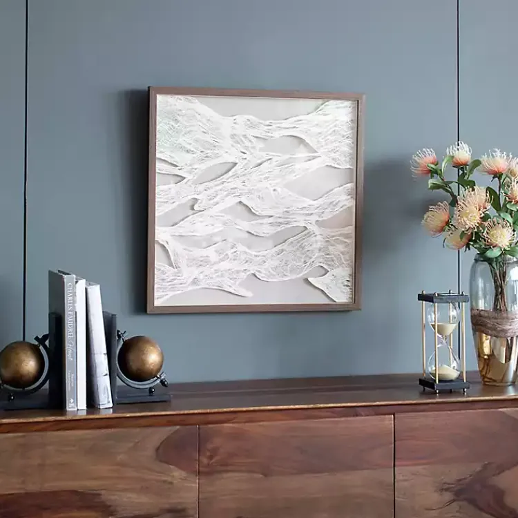 Wall Plaques-Kirklands Home Abstract Rice Paper Framed Wall Plaque