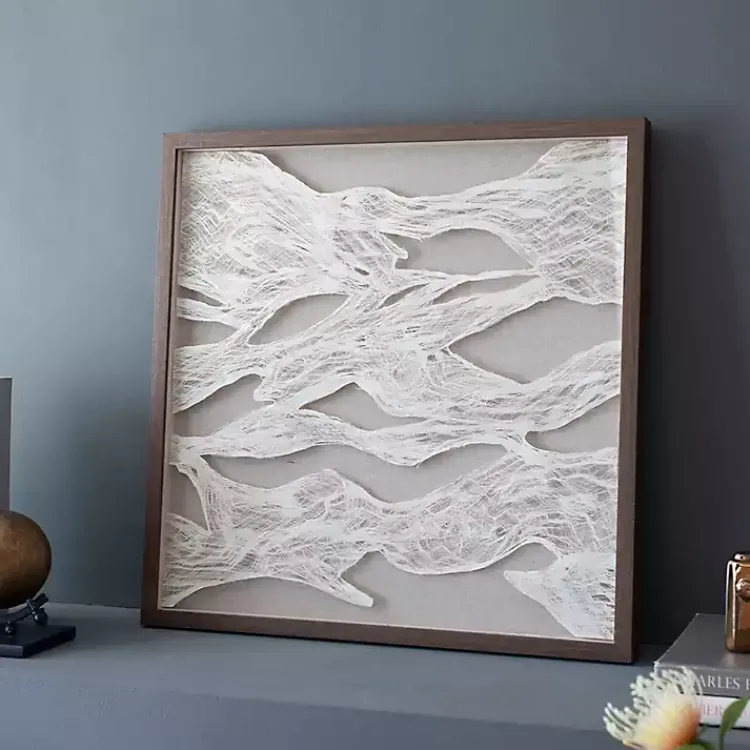 Wall Plaques-Kirklands Home Abstract Rice Paper Framed Wall Plaque