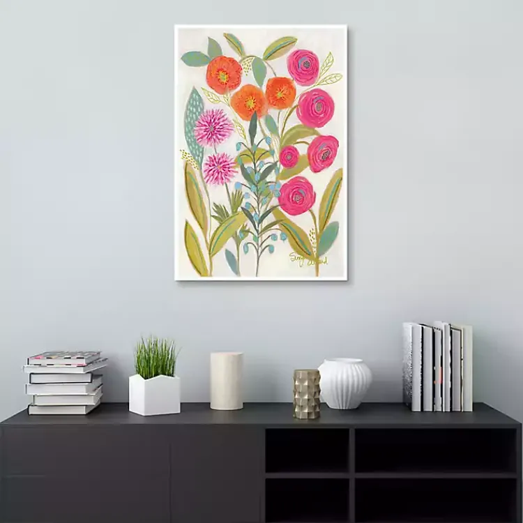 Framed Art-Kirklands Home Joyful Garden VII Framed Canvas Art Print Multi