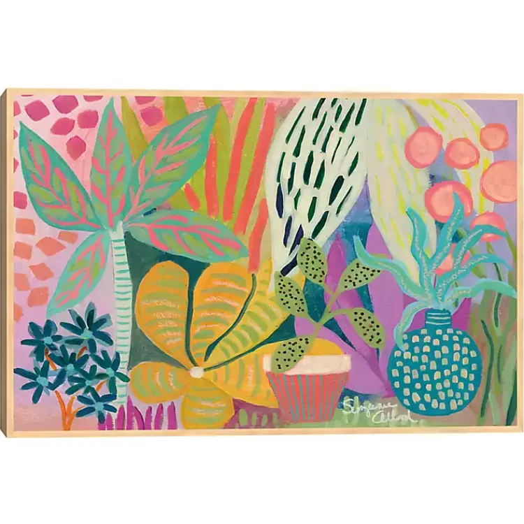 Framed Art-Kirklands Home Palm Heaven Framed Canvas Art Print Multi