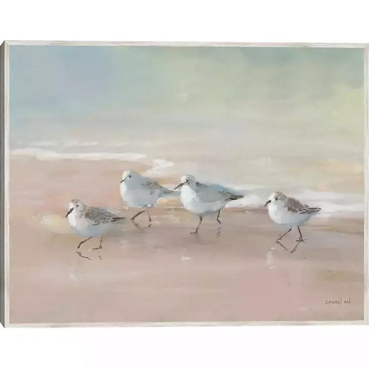 Canvas Art-Kirklands Home Shorebirds on the Sand Framed Canvas Art Print