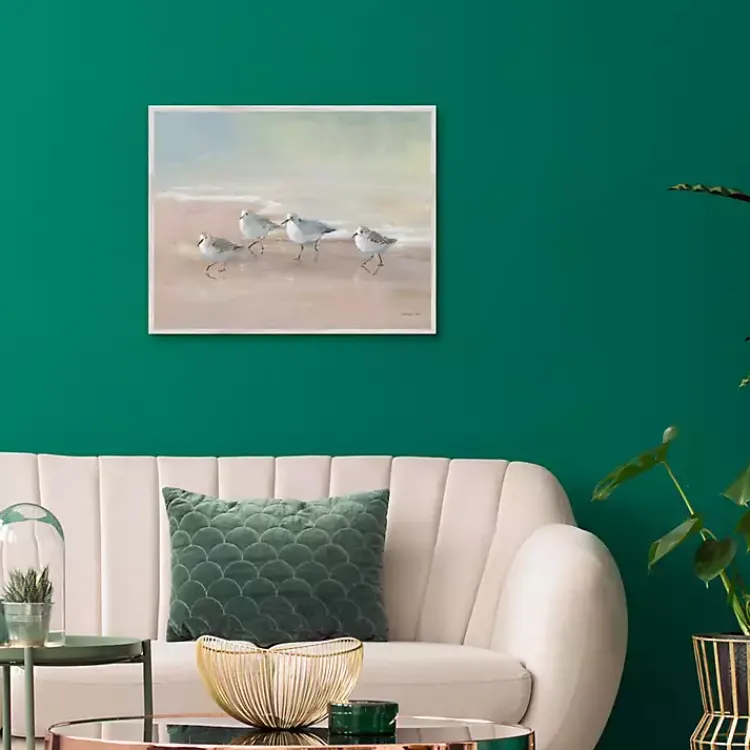 Canvas Art-Kirklands Home Shorebirds on the Sand Framed Canvas Art Print