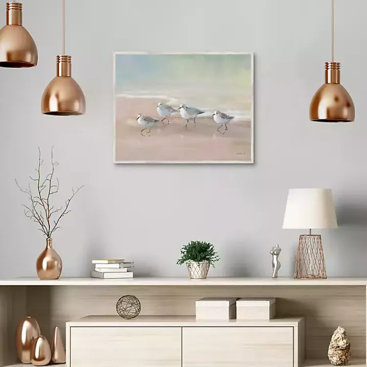 Canvas Art-Kirklands Home Shorebirds on the Sand Framed Canvas Art Print