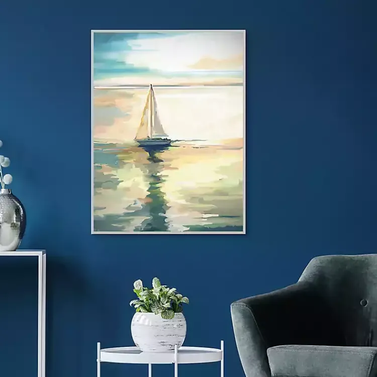 Framed Art-Kirklands Home Private Sail Framed Canvas Art Print