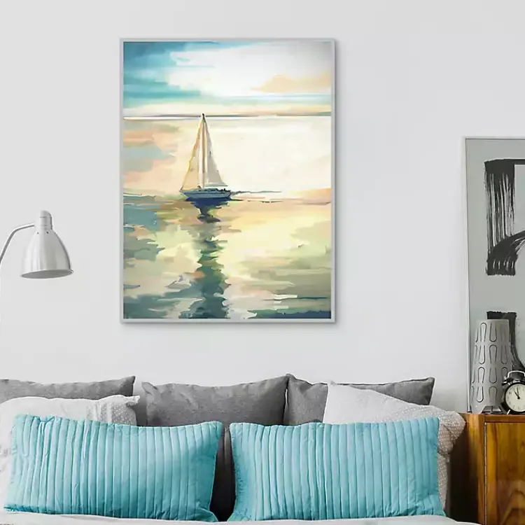 Framed Art-Kirklands Home Private Sail Framed Canvas Art Print