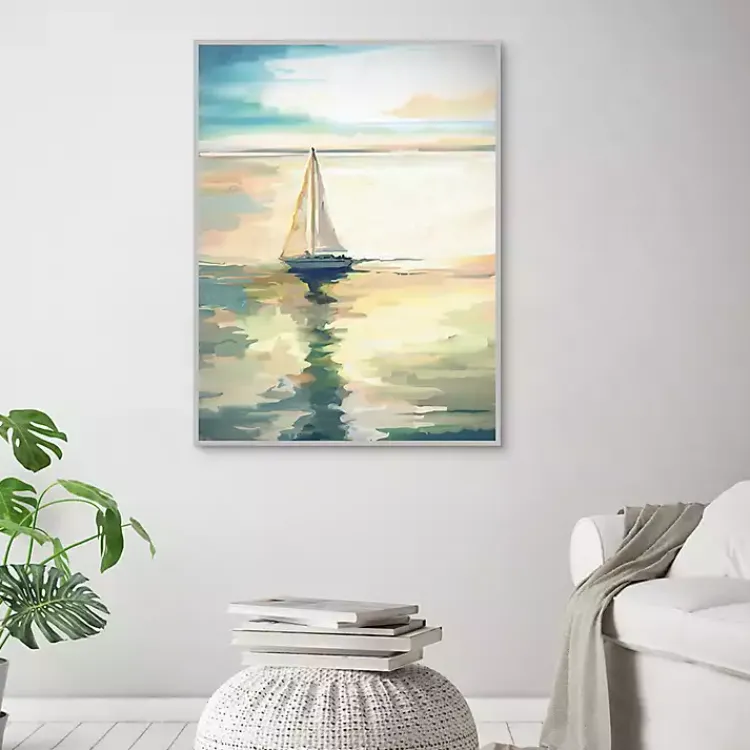 Framed Art-Kirklands Home Private Sail Framed Canvas Art Print