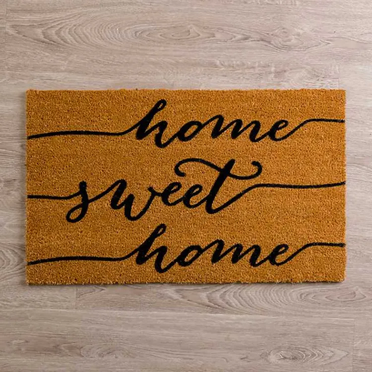 Doormats-Kirklands Home Cursive Home Sweet Home Coir Doormat