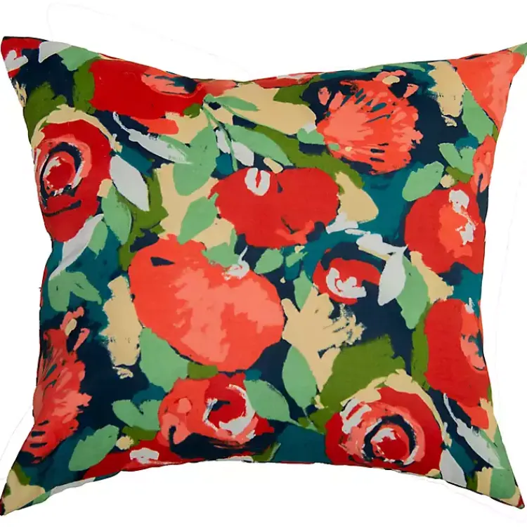 Outdoor Cushions & Pillows-Kirklands Home Multicolor Abstract Floral Outdoor Pillow, 22 in.