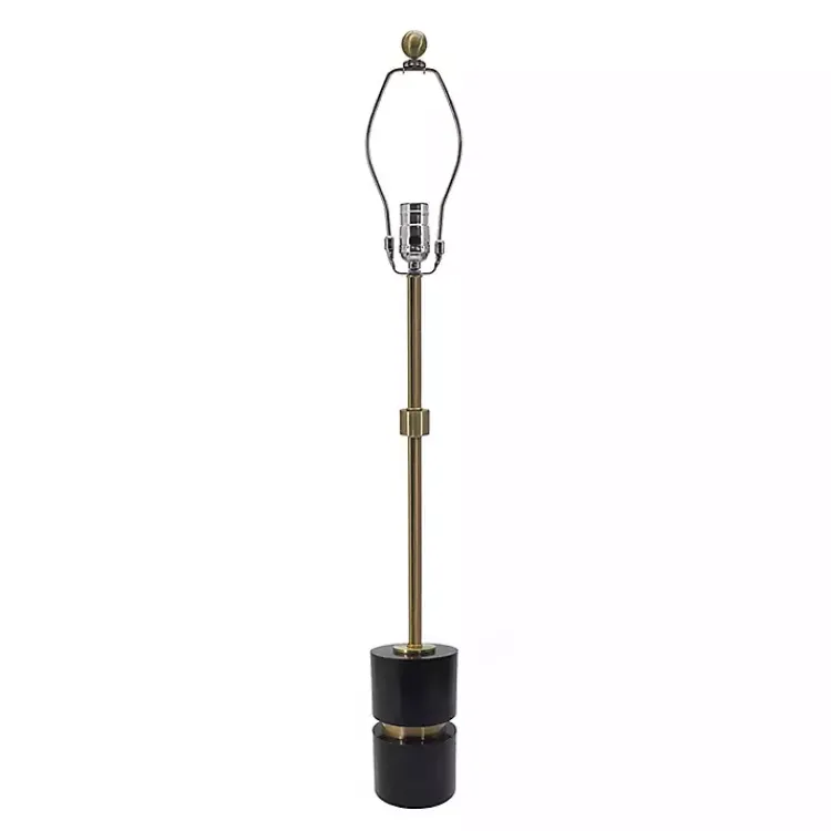 Buffet Lamps-Kirklands Home Black Marble and Gold Metal Buffet Lamp
