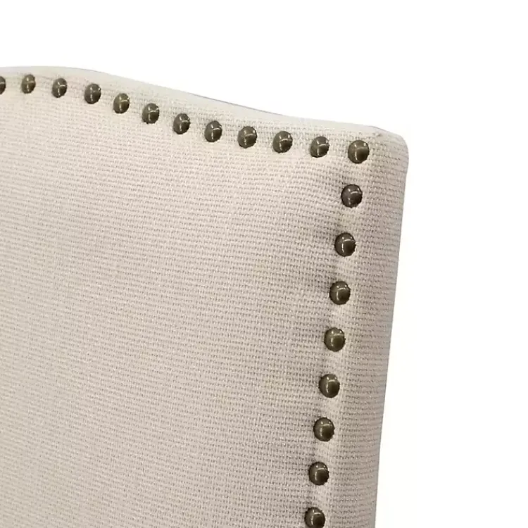 Dining Chairs-Kirklands Home Cream Upholstered Armless Dining Chairs, Set of 2 Ivory