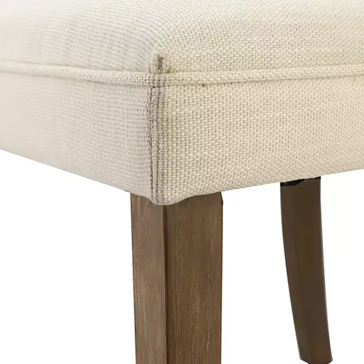 Dining Chairs-Kirklands Home Cream Upholstered Armless Dining Chairs, Set of 2 Ivory