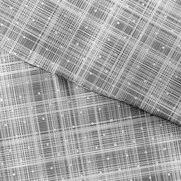 Duvets-Kirklands Home Plaid Polka Dot 2-pc. Twin Duvet Cover Set Gray