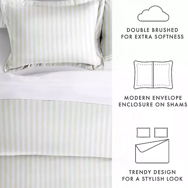 Duvets-Kirklands Home Tan Rugged Stripe 2-pc. Twin Duvet Cover Set