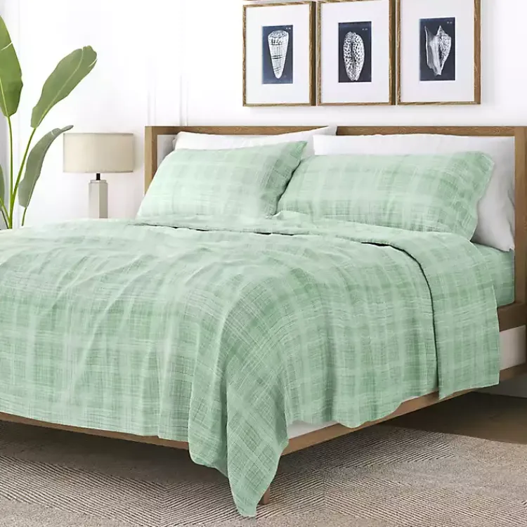 Bed Sheets-Kirklands Home Soft Thatch 3-pc. Twin Sheet Set Green