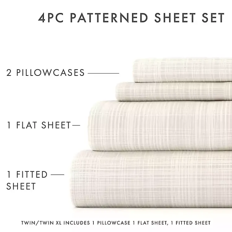 Bed Sheets-Kirklands Home Soft Thatch 3-pc. Twin Sheet Set Tan