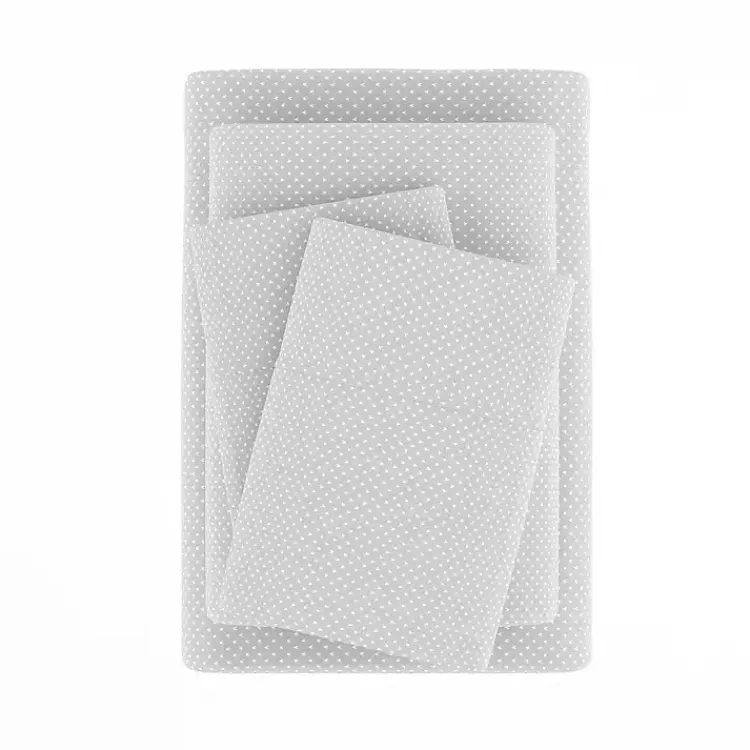 Bed Sheets-Kirklands Home Tiny Hearts 3-pc. Twin Sheet Set Gray