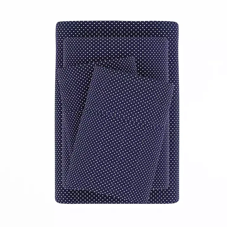 Bed Sheets-Kirklands Home Navy Tiny Hearts 3-pc. Twin Sheet Set Blue