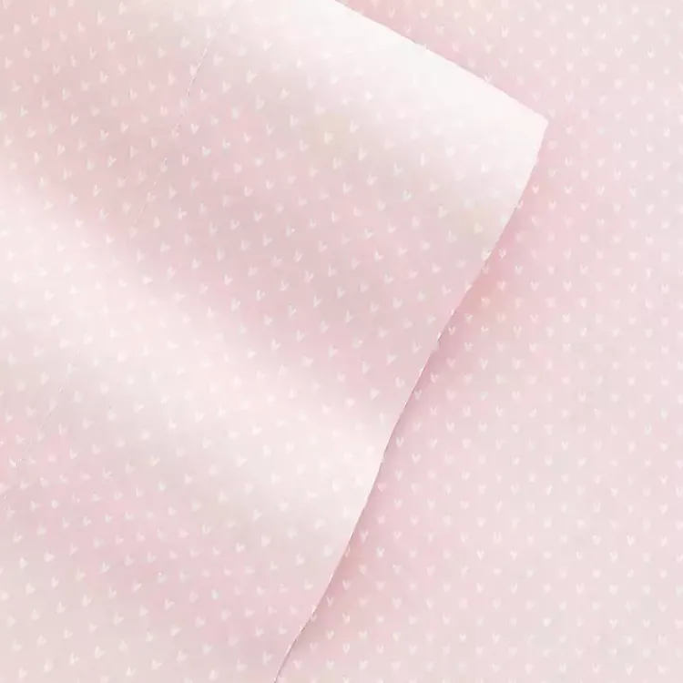 Bed Sheets-Kirklands Home Tiny Hearts 3-pc. Twin Sheet Set Pink