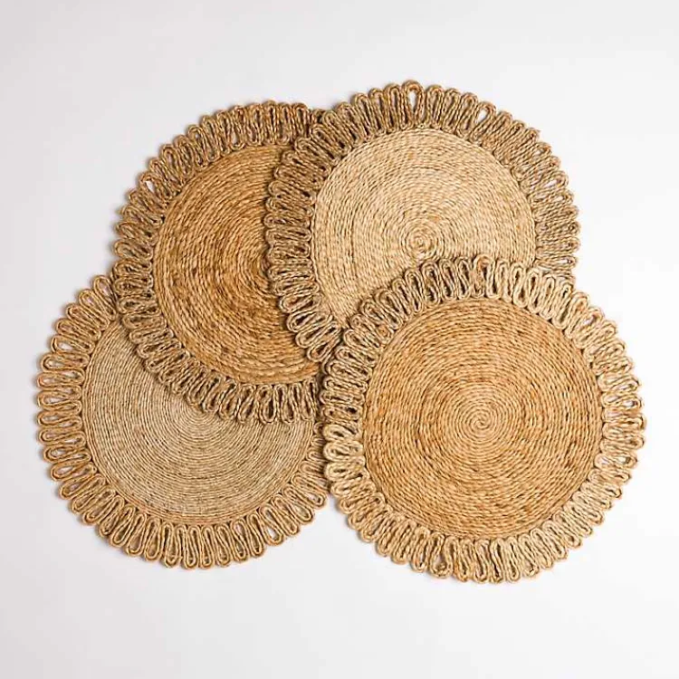Table Linens-Kirklands Home Natural Woven Jute Placemat, Set of 4 Tan