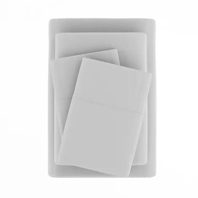 Bed Sheets-Kirklands Home Light Ultra Soft 3-pc. Twin Sheet Set Gray