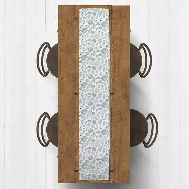 Table Linens-Kirklands Home Blue Vintage Seashells Table Runner, 90 in.