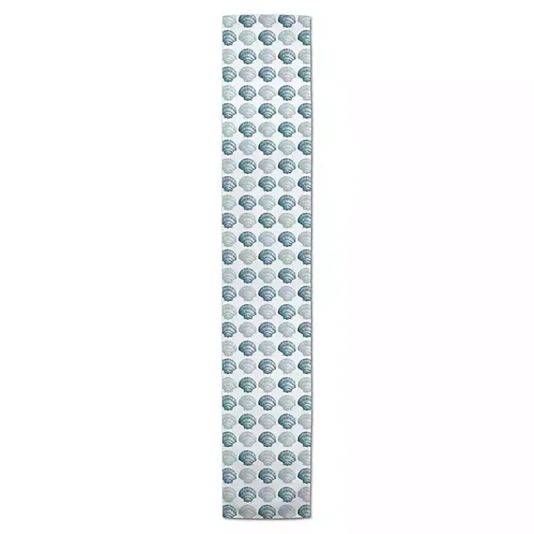 Table Linens-Kirklands Home Blue Scallop Seashells Table Runner, 72 in.