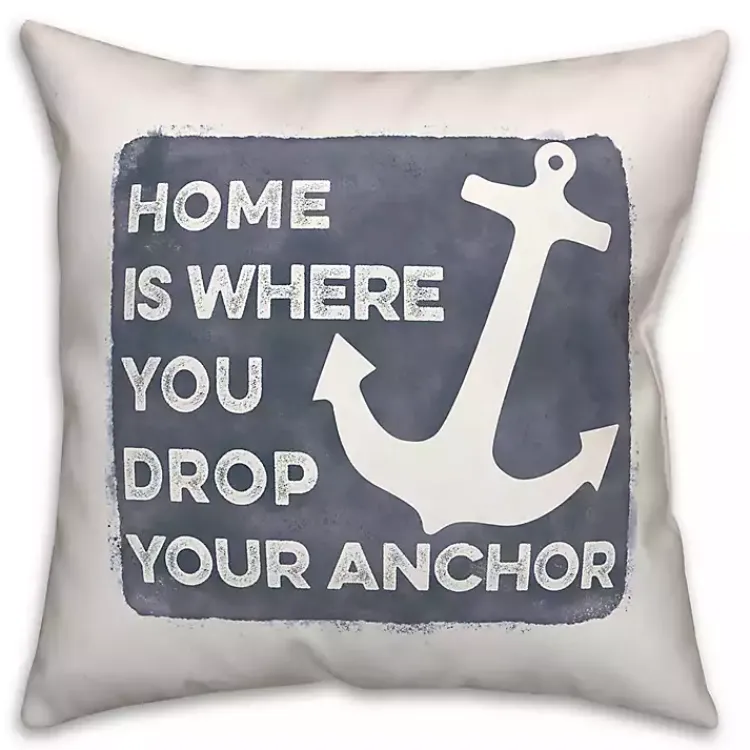 Outdoor Cushions & Pillows-Kirklands Home Where You Drop Your Anchor Outdoor Throw Pillow