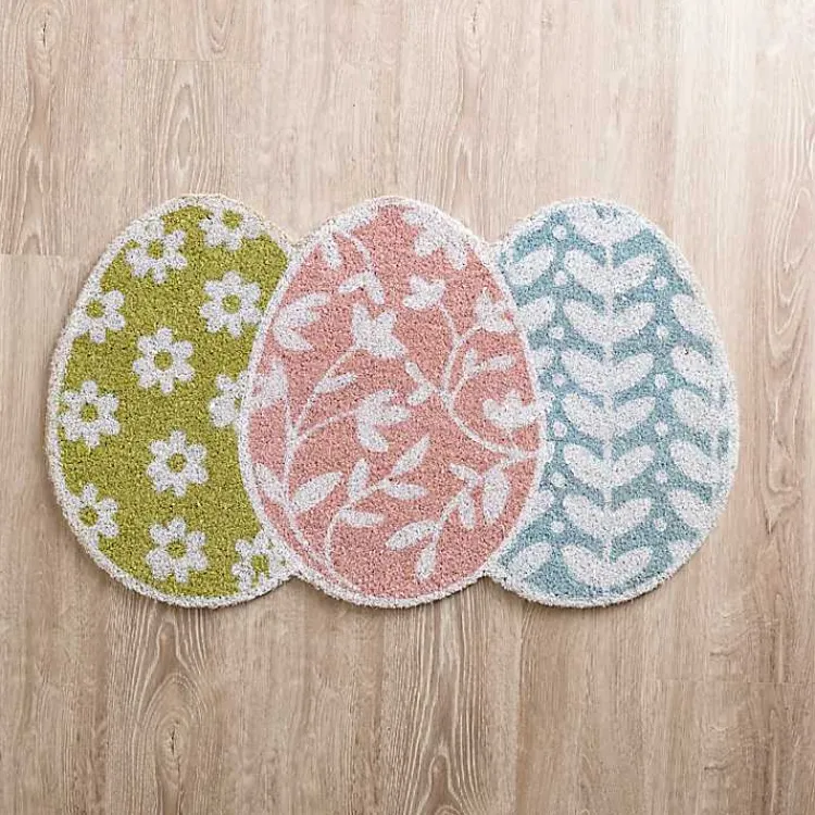 Doormats-Kirklands Home Floral Eggs Coir Doormat