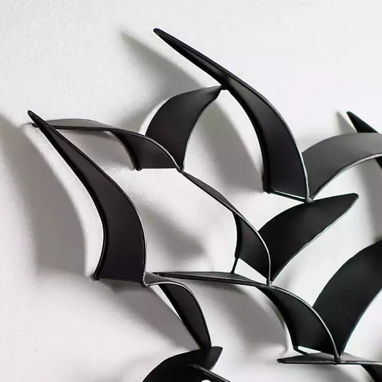 Wall Plaques-Kirklands Home Flock of Birds Metal Wall Plaque Black