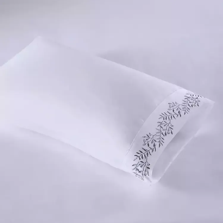 Bed Sheets-Kirklands Home Leafy Vine Hem Microfiber 4-pc. Full Sheet Set