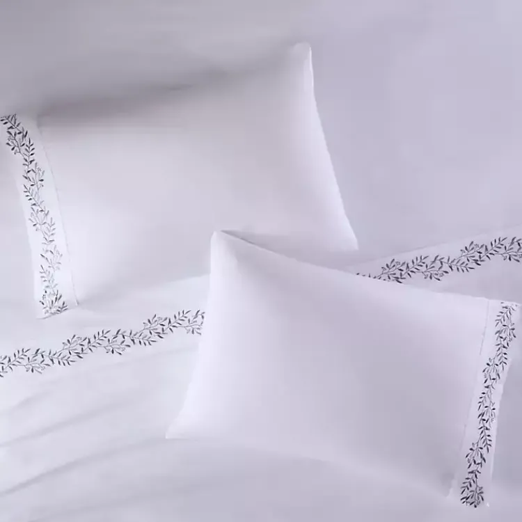 Bed Sheets-Kirklands Home Leafy Vine Hem Microfiber 4-pc. Full Sheet Set