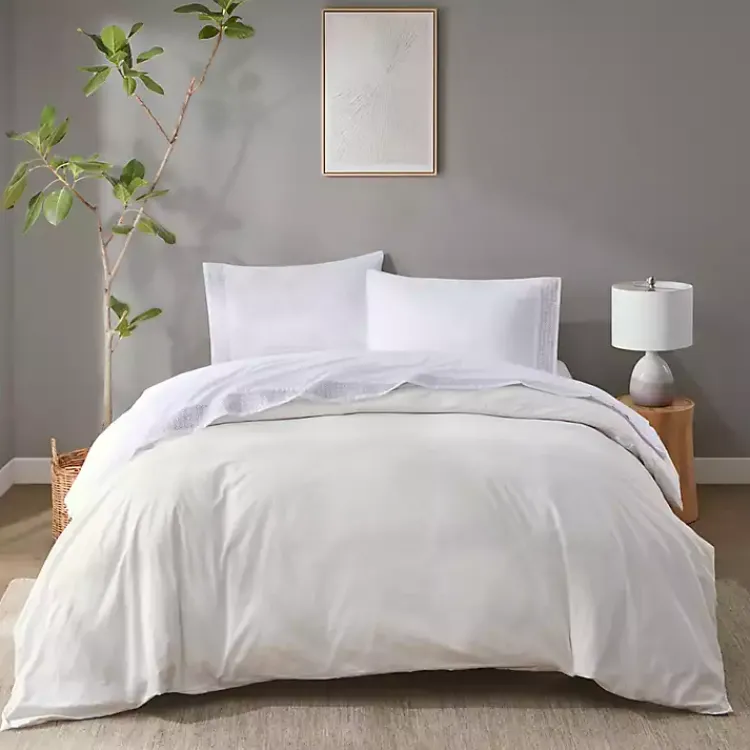 Bed Sheets-Kirklands Home Elegant Geo Hem Microfiber 4-pc. Full Sheet Set