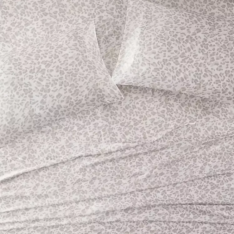 Bed Sheets-Kirklands Home Taupe Leopard Satin Standard 2-pc. Pillow Case Set