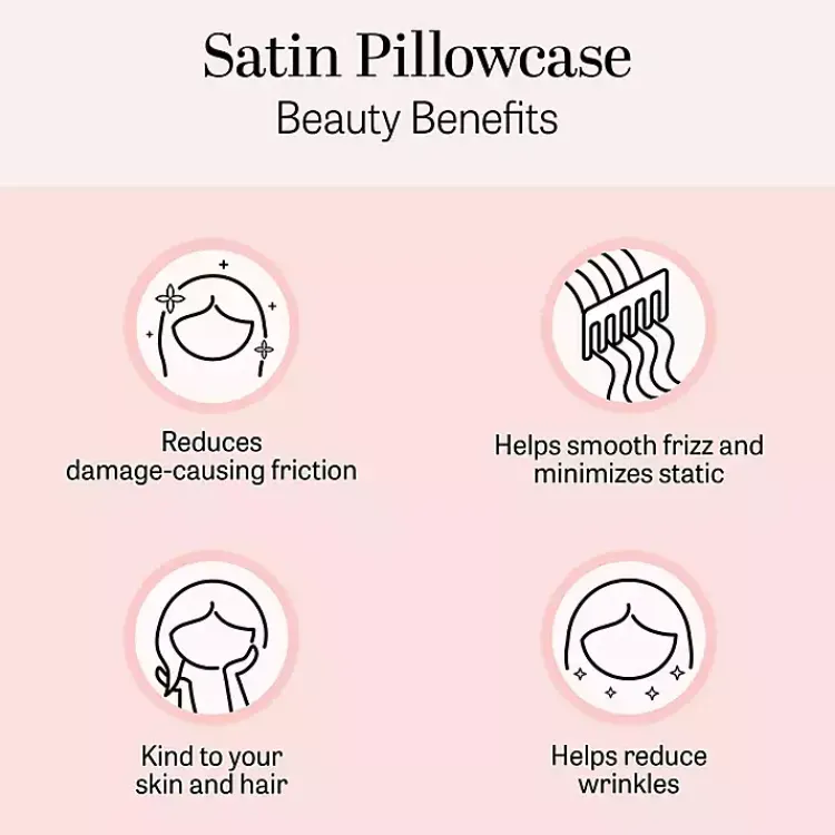 Bed Sheets-Kirklands Home Satin King 2-pc. Pillow Case Set Black