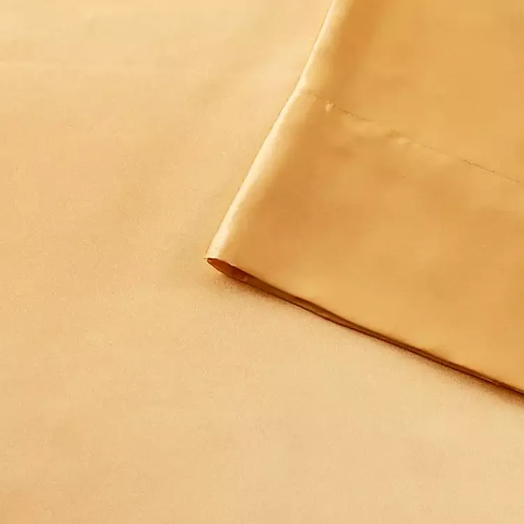 Bed Sheets-Kirklands Home Satin Standard 2-pc. Pillow Case Set Gold