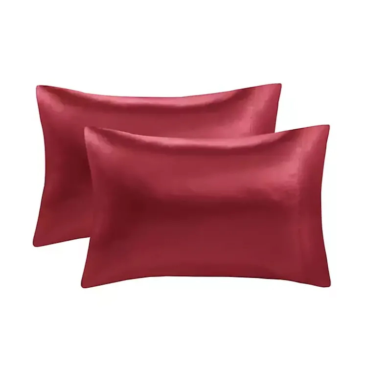 Bed Sheets-Kirklands Home Satin King 2-pc. Pillow Case Set Red