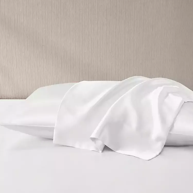 Bed Sheets-Kirklands Home Satin King 2-pc. Pillow Case Set White