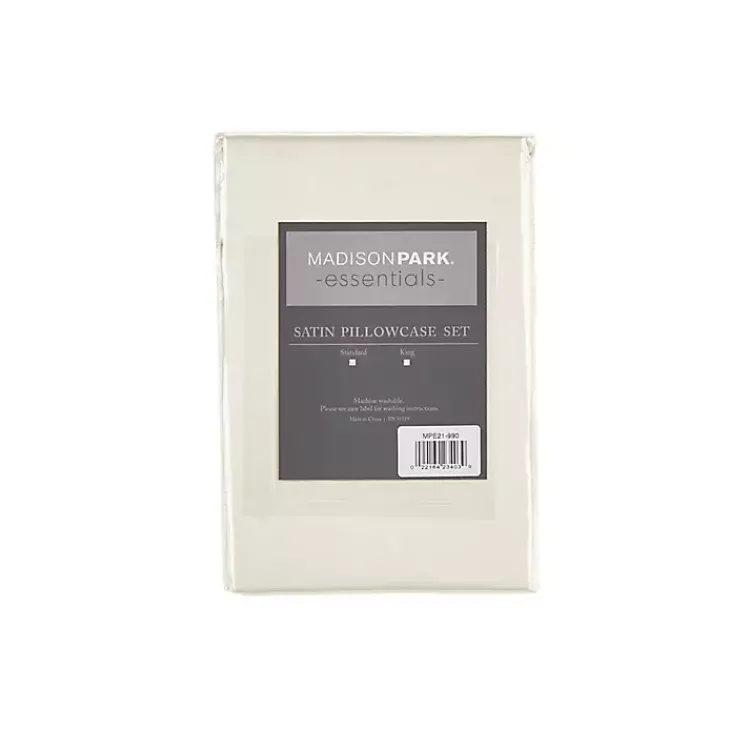 Bed Sheets-Kirklands Home Satin King 2-pc. Pillow Case Set Ivory