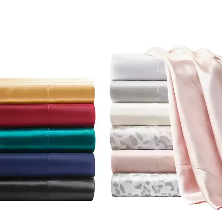 Bed Sheets-Kirklands Home Light Satin Standard 2-pc. Pillow Case Set Gray