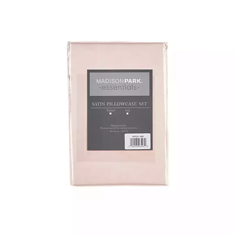 Bed Sheets-Kirklands Home Blush Satin King 2-pc. Pillow Case Set Pink