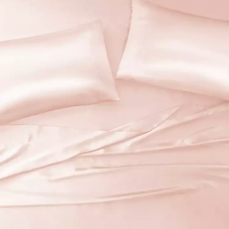 Bed Sheets-Kirklands Home Blush Satin King 2-pc. Pillow Case Set Pink