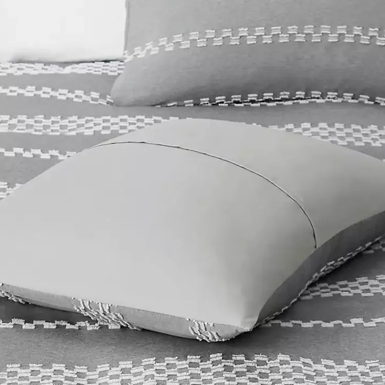 Comforters-Kirklands Home Jacquard 5-pc. Full/Queen Comforter Set Gray