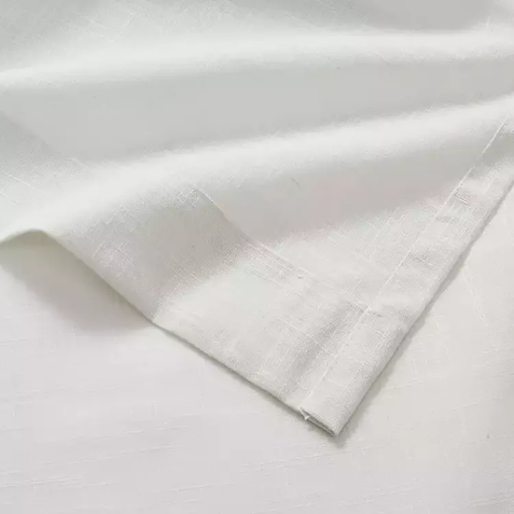 Curtains & Drapes-Kirklands Home Linen Blend Curtain Panel Set, 84 in. White